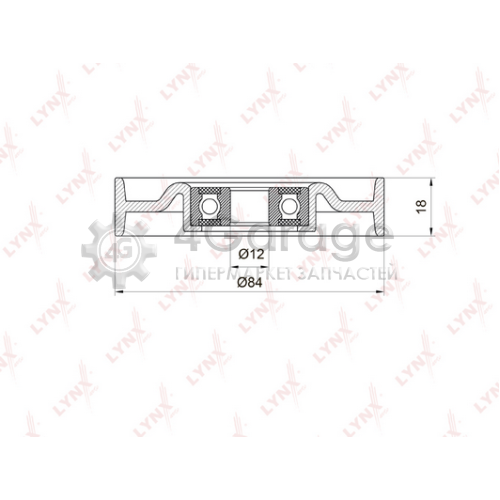 LYNXauto PB5041 Натяжной ролик поликлиновой ремень