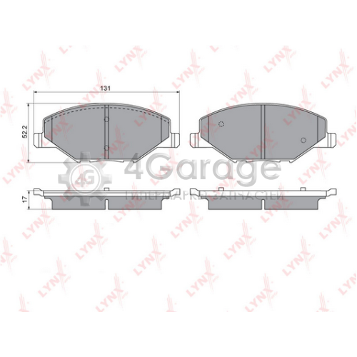 LYNXauto BD8035 Комплект тормозных колодок дисковый тормоз