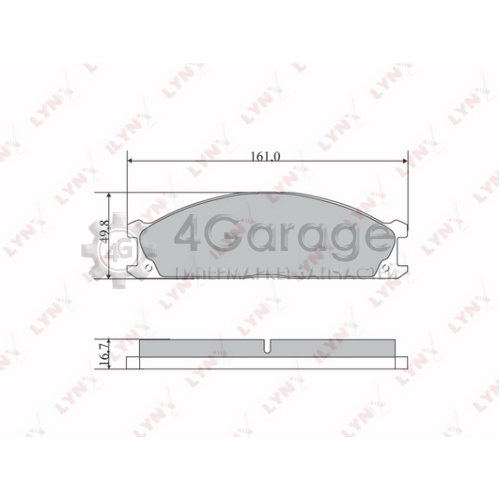 LYNXauto BD5733 Комплект тормозных колодок дисковый тормоз