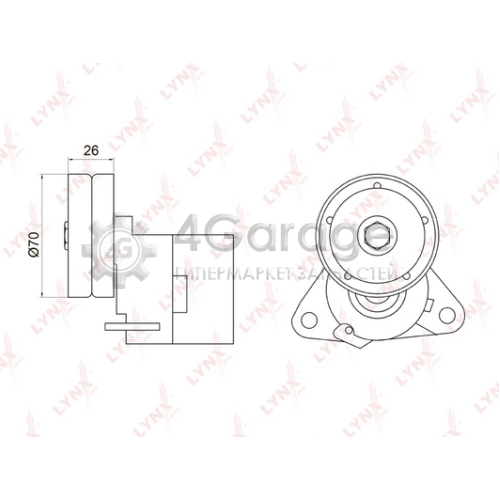 LYNXauto PT3031 Натяжитель ремня клиновой зубча
