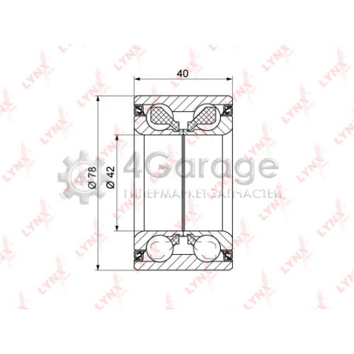 LYNXauto WB1335 Комплект подшипника ступицы колеса