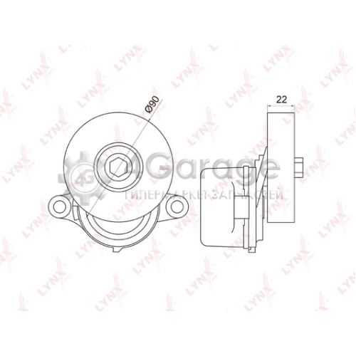 LYNXauto PT3042 Натяжитель ремня клиновой зубча
