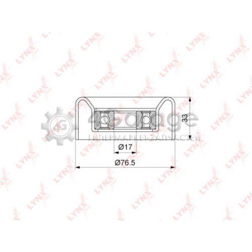 LYNXauto PB7191 Паразитный / ведущий ролик поликлиновой ремень
