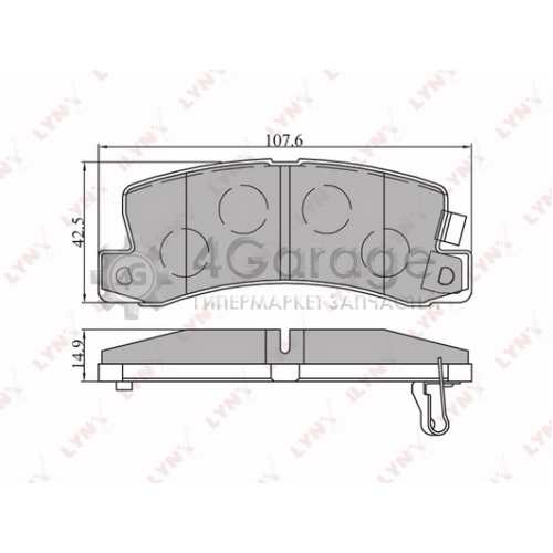 LYNXauto BD7521 Комплект тормозных колодок дисковый тормоз