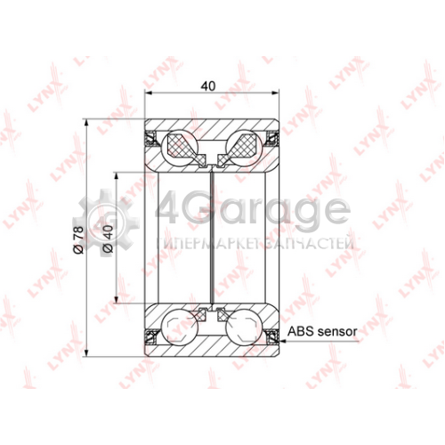 LYNXauto WB1306 Комплект подшипника ступицы колеса