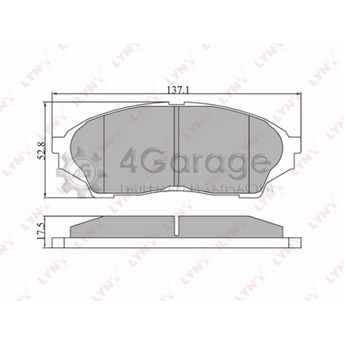 LYNXauto BD7514 Комплект тормозных колодок дисковый тормоз