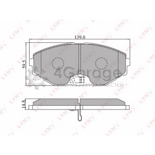 LYNXauto BD5705 Комплект тормозных колодок дисковый тормоз