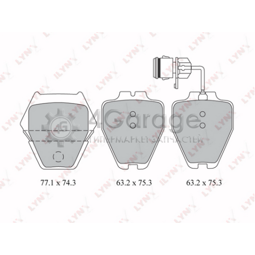 LYNXauto BD1218 Комплект тормозных колодок дисковый тормоз