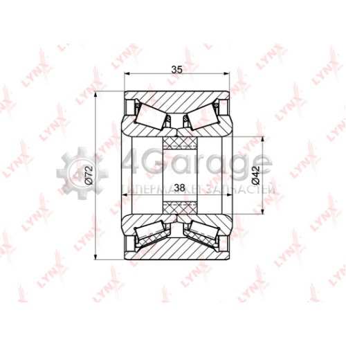 LYNXauto WB1119 Комплект подшипника ступицы колеса