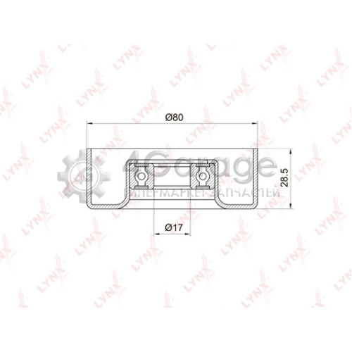 LYNXauto PB5010 Натяжной ролик поликлиновой ремень