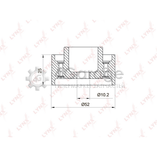 LYNXauto PB3019 Паразитный / Ведущий ролик зубчатый ремень