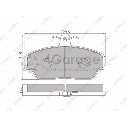 LYNXauto BD4604 Комплект тормозных колодок дисковый тормоз