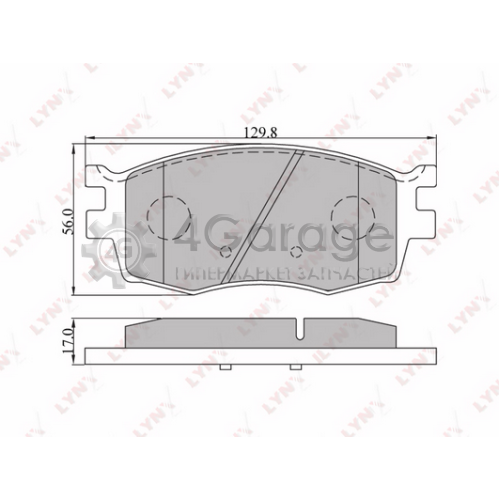 LYNXauto BD3608 Комплект тормозных колодок дисковый тормоз