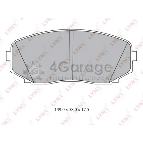 LYNXauto BD5116 Комплект тормозных колодок дисковый тормоз
