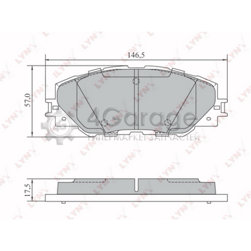 LYNXauto BD7572 Комплект тормозных колодок дисковый тормоз