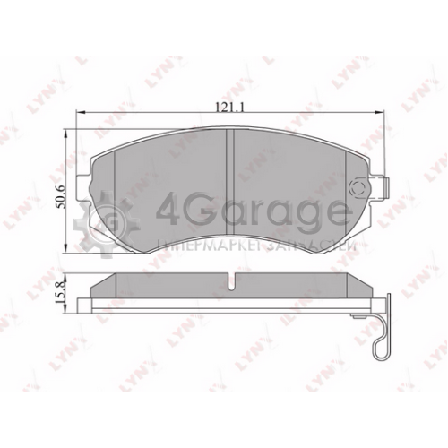LYNXauto BD5710 Комплект тормозных колодок дисковый тормоз
