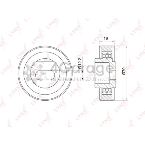 LYNXauto PB1020 Натяжной ролик ремень ГРМ