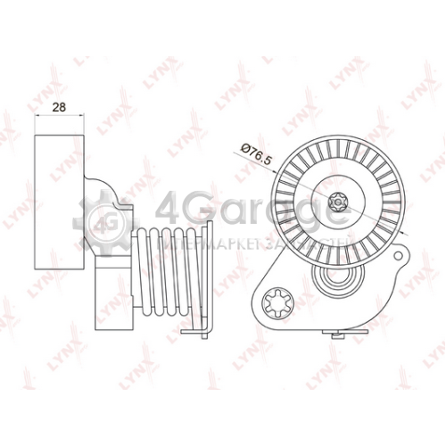 LYNXauto PT3018 Натяжитель ремня клиновой зубча