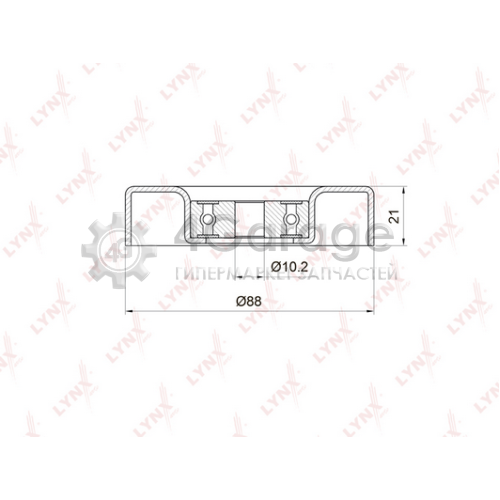 LYNXauto PB7034 Паразитный / ведущий ролик поликлиновой ремень