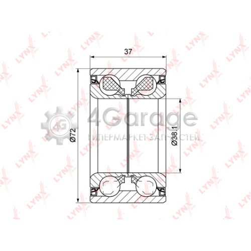 LYNXauto WB1541 Комплект подшипника ступицы колеса