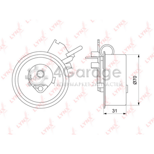LYNXauto PB1187 Натяжной ролик ремень ГРМ