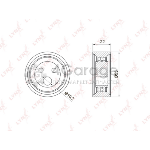 LYNXauto PB1052 Натяжной ролик ремень ГРМ