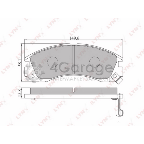 LYNXauto BD5501 Комплект тормозных колодок дисковый тормоз