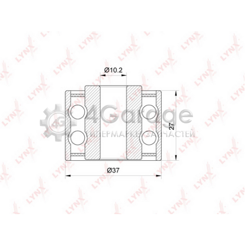 LYNXauto PB7110 Паразитный / ведущий ролик поликлиновой ремень