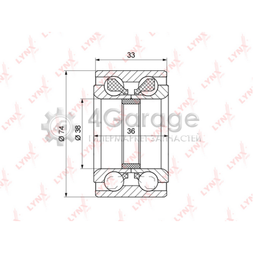 LYNXauto WB1132 Комплект подшипника ступицы колеса