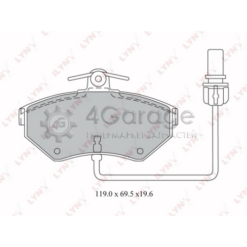 LYNXauto BD1215 Комплект тормозных колодок дисковый тормоз