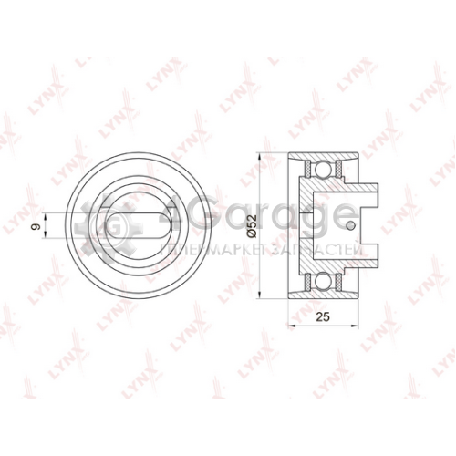 LYNXauto PB1042 Натяжной ролик ремень ГРМ