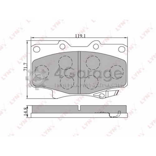 LYNXauto BD7504 Комплект тормозных колодок дисковый тормоз