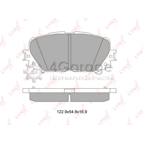 LYNXauto BD7554 Комплект тормозных колодок дисковый тормоз