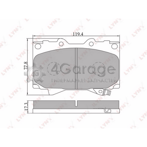 LYNXauto BD7503 Комплект тормозных колодок дисковый тормоз