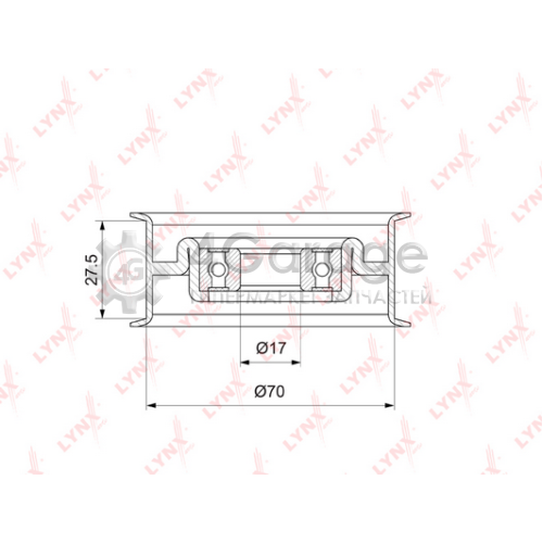 LYNXauto PB5137 Натяжной ролик поликлиновой ремень