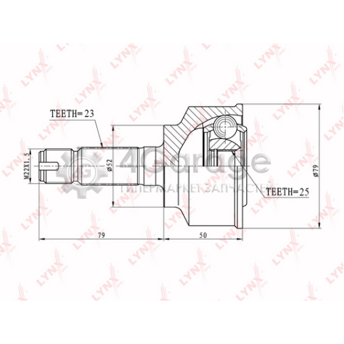 LYNXauto CO3413 ШРУС наруж. ком/кт