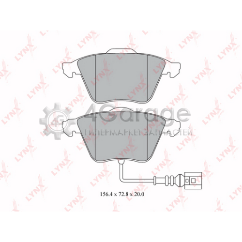 LYNXauto BD8016 Комплект тормозных колодок дисковый тормоз