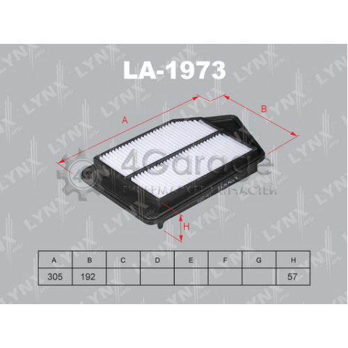 LYNXauto LA1973 Воздушный фильтр