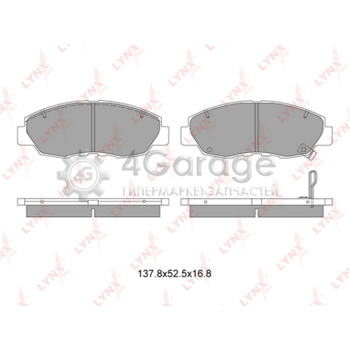 LYNXauto BD3410 Комплект тормозных колодок дисковый тормоз