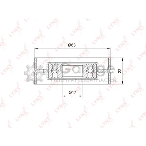LYNXauto PB5022 Натяжной ролик поликлиновой ремень