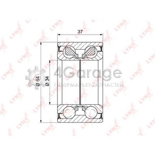 LYNXauto WB1241 Комплект подшипника ступицы колеса