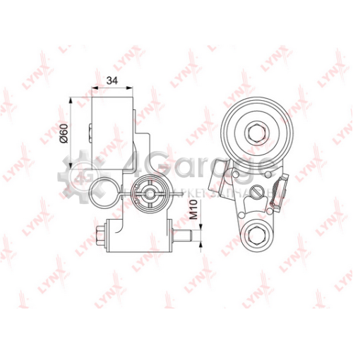 LYNXauto PT1040 Успокоитель зубчатый ремень