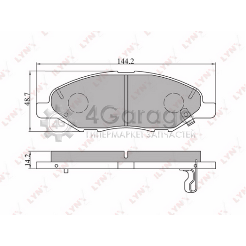 LYNXauto BD5707 Комплект тормозных колодок дисковый тормоз