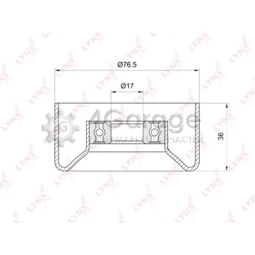 LYNXauto PB5005 Натяжной ролик поликлиновой ремень