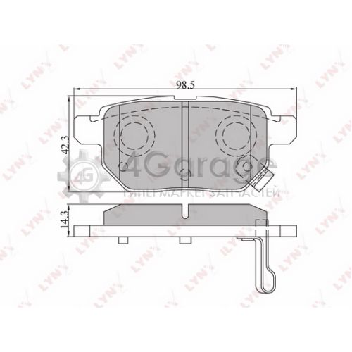 LYNXauto BD7543 Комплект тормозных колодок дисковый тормоз