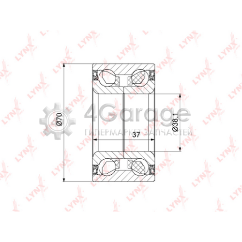 LYNXauto WB1451 Комплект подшипника ступицы колеса