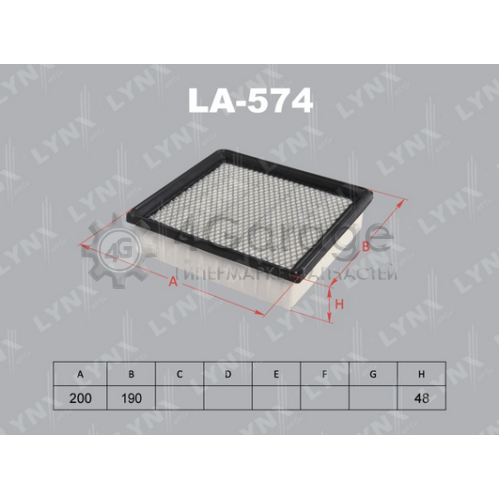 LYNXauto LA574 Воздушный фильтр