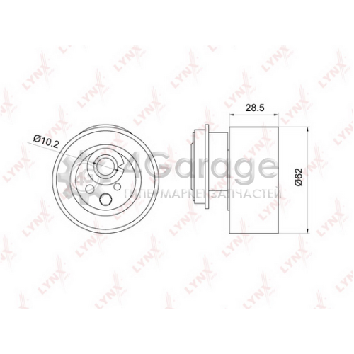 LYNXauto PB1045 Натяжной ролик ремень ГРМ
