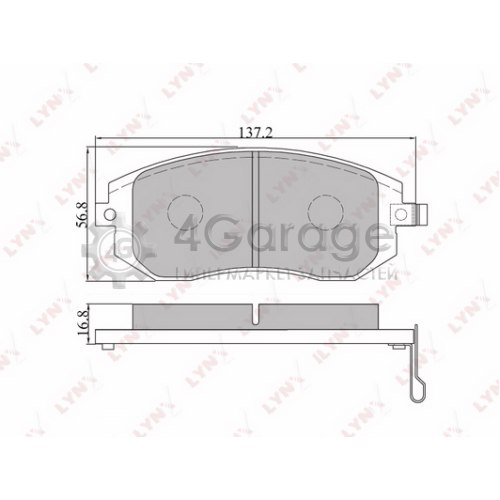 LYNXauto BD7101 Комплект тормозных колодок дисковый тормоз