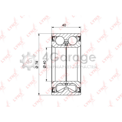 LYNXauto WB1160 Комплект подшипника ступицы колеса
